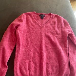 TAHARI fuschia cashmere sweater size L